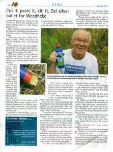 Cut'n'Paste article in the Waiheke Gulf News Jan 2013