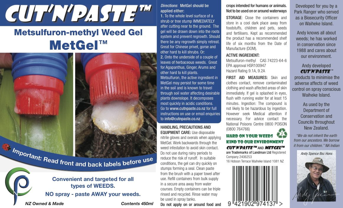 MetGel Brush-on Metsulfuron Gel Weed Control Cut'n'Paste